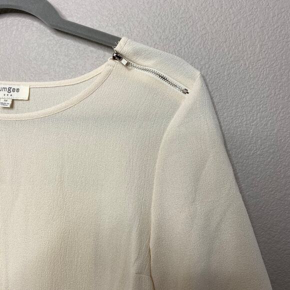 Umgee Cream Pleated Back Shift‎ Dress Size M - Picture 5 of 9